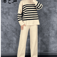 ست بافت راه راه زنانه (بافت ریز) Women's striped fabric set