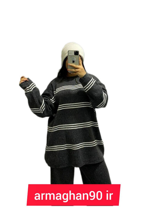 ست اسپرت زنانه سه خط لش استایل مشکی رنگ