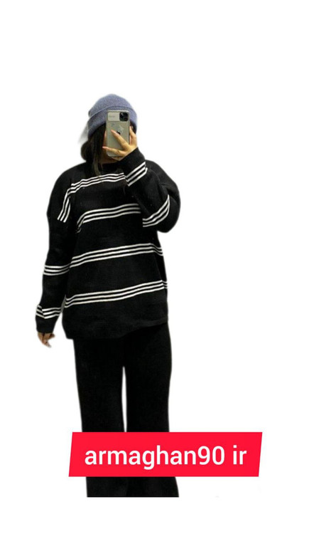 ست اسپرت زنانه سه خط لش استایل رنگ مشکی