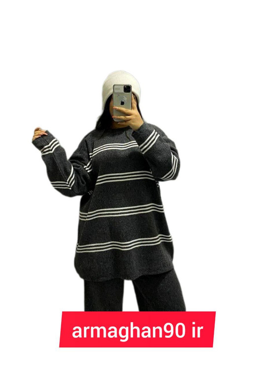 ست اسپرت زنانه سه خط لش استایل مشکی