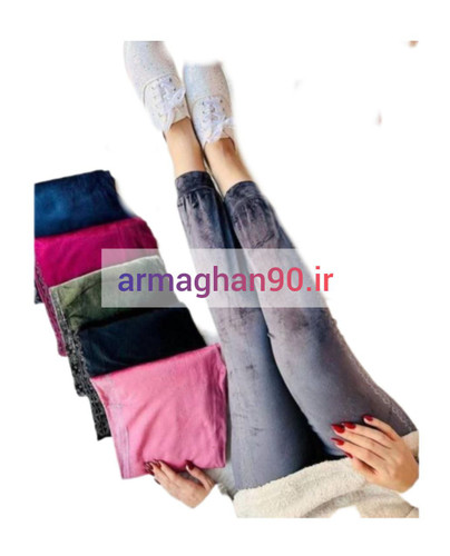 شلوار مخمل کوبیده زنانه-1