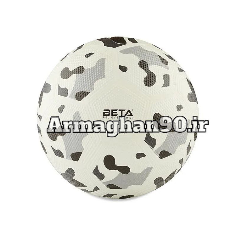 توپ فوتبال لاستیکی بتا سایز 4 | سفید/مشکی-1