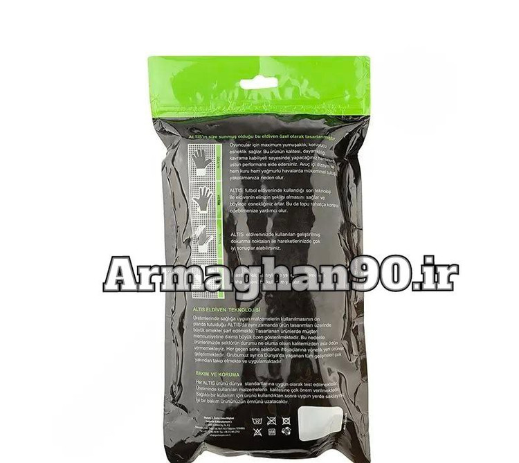 دستکش فوتبال گلری دروازه بانی فنردار پاورایکس | مشکی/بنفش-2