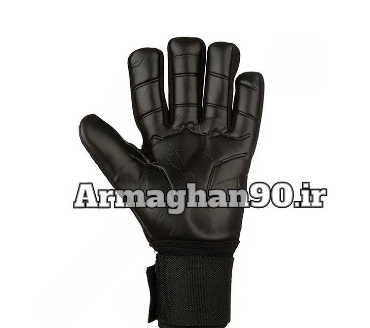 دستکش فوتبال گلری دروازه بانی فنردار پاورایکس | مشکی/بنفش-3