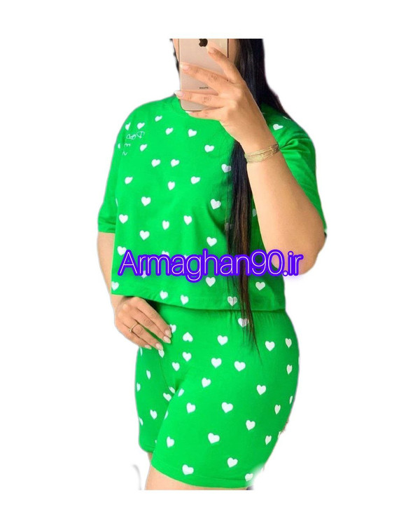 کراپ شورتک قلبی شناسه 003118 Heart crop shorts-2