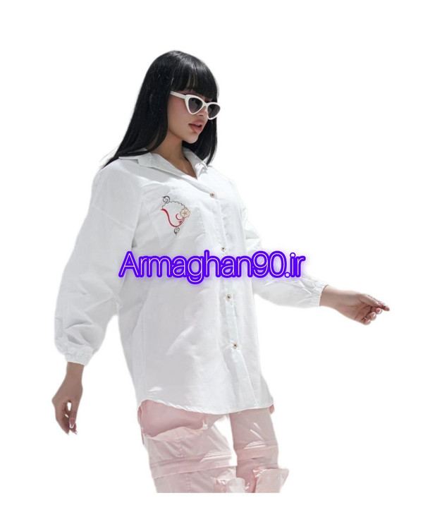 شومیز زنانه گلدوزی شده تنخور فوق العاده شناسه ۱۲۳۷۵ Women's embroidered paper-4