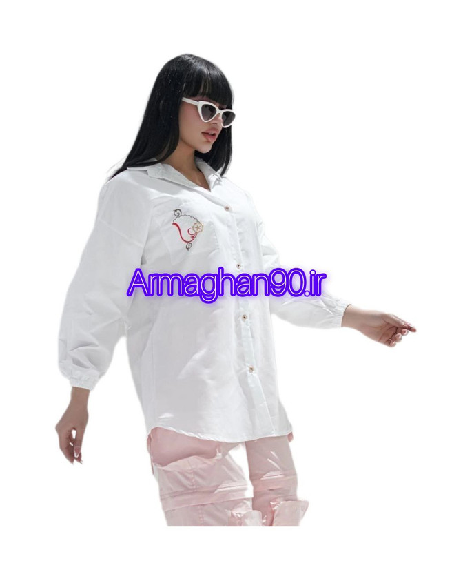 شومیز زنانه گلدوزی شده تنخور فوق العاده شناسه ۱۲۳۷۵ Women's embroidered paper-4