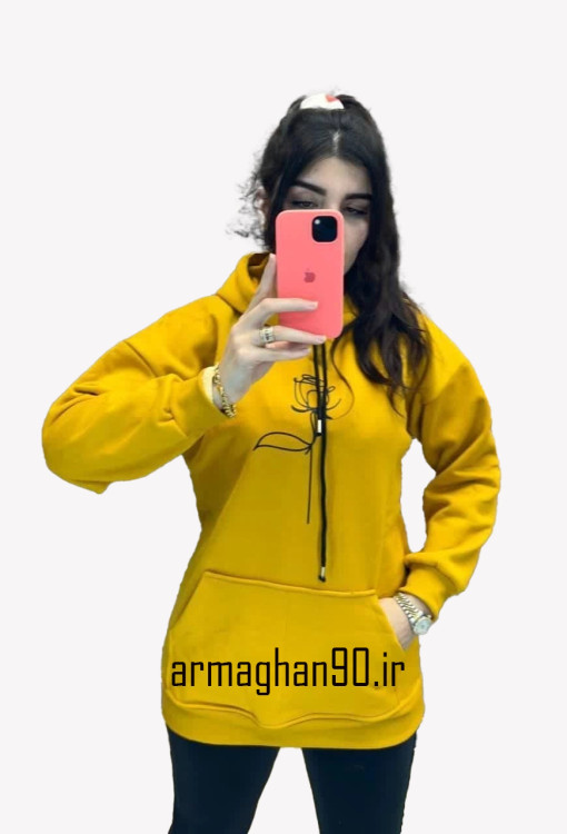 هودی گلسرخی فری سایز توکرکی-2