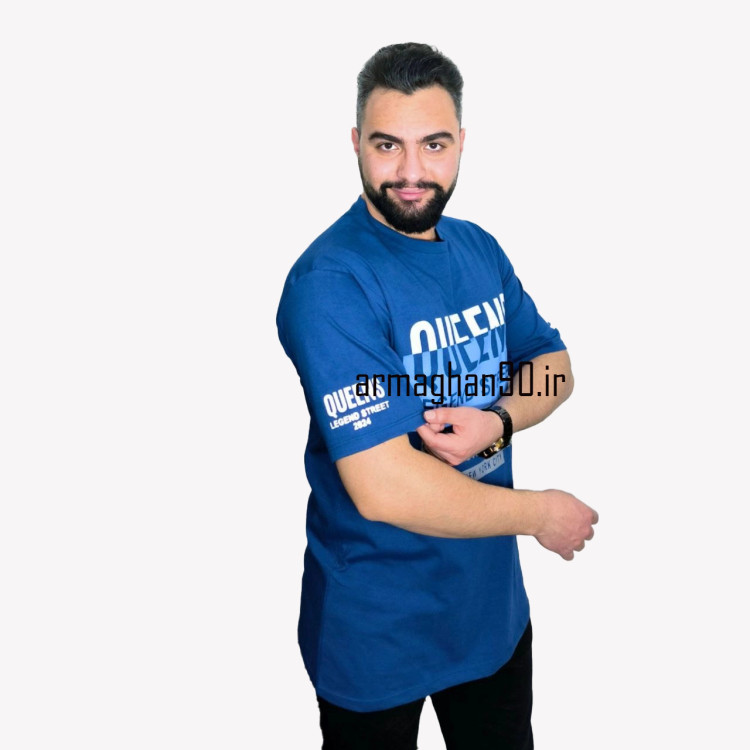 تیشرت QUEENS مردانه آستین کوتاه نخ پنبه QUEENS t-shirt-2