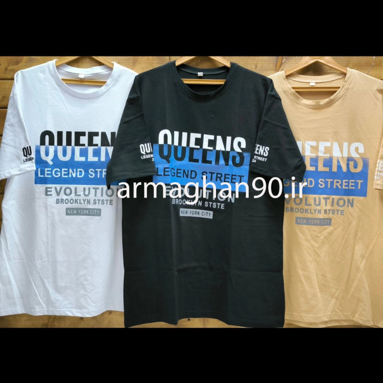 تیشرت QUEENS مردانه آستین کوتاه نخ پنبه QUEENS t-shirt-4