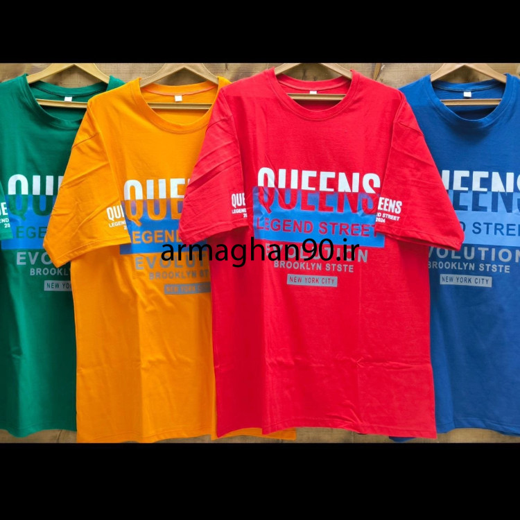 تیشرت QUEENS مردانه آستین کوتاه نخ پنبه QUEENS t-shirt-5