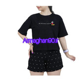 ست نارنجی کراپ شرتک دنیزل-2