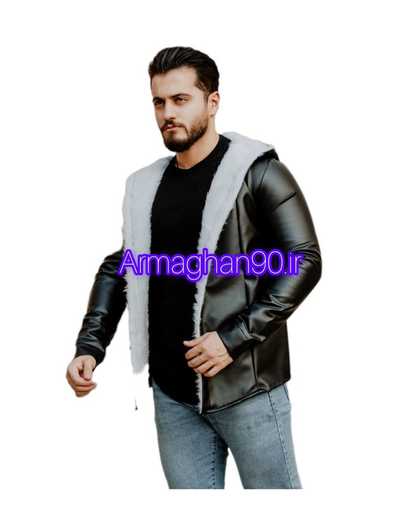 کاپشن لب خزدارچرم مصنوعی