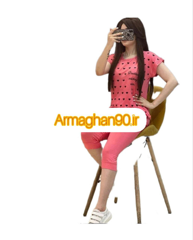 تیشرت شلوارک قلبی T-shirt shorts with heart designs