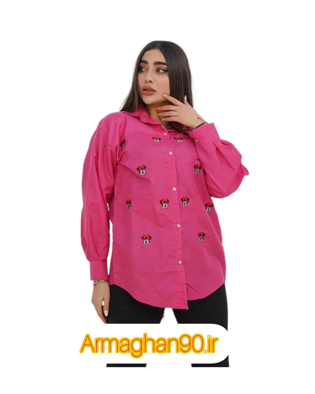 شومیز زنانه تمام گلدوزی میگی موس-3