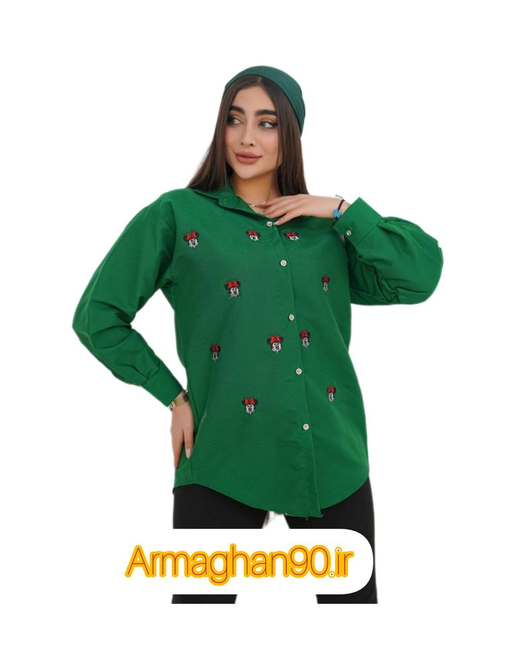 شومیز زنانه تمام گلدوزی میگی موس-4