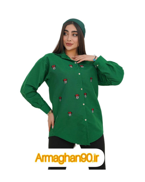 شومیز زنانه تمام گلدوزی میگی موس-4