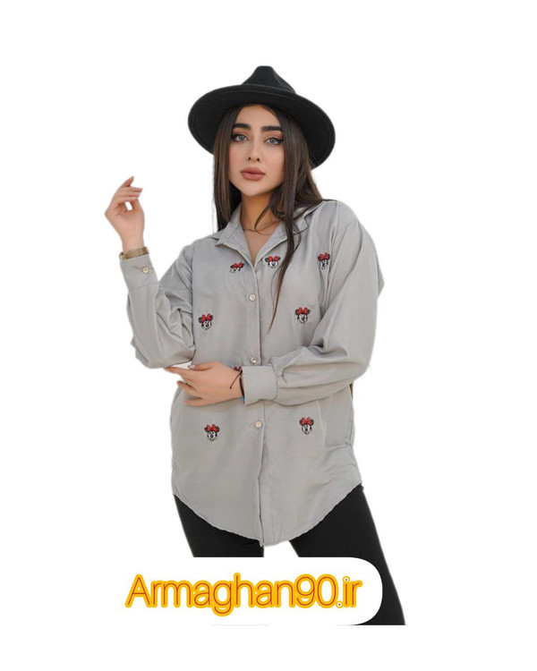 شومیز زنانه تمام گلدوزی میگی موس-8