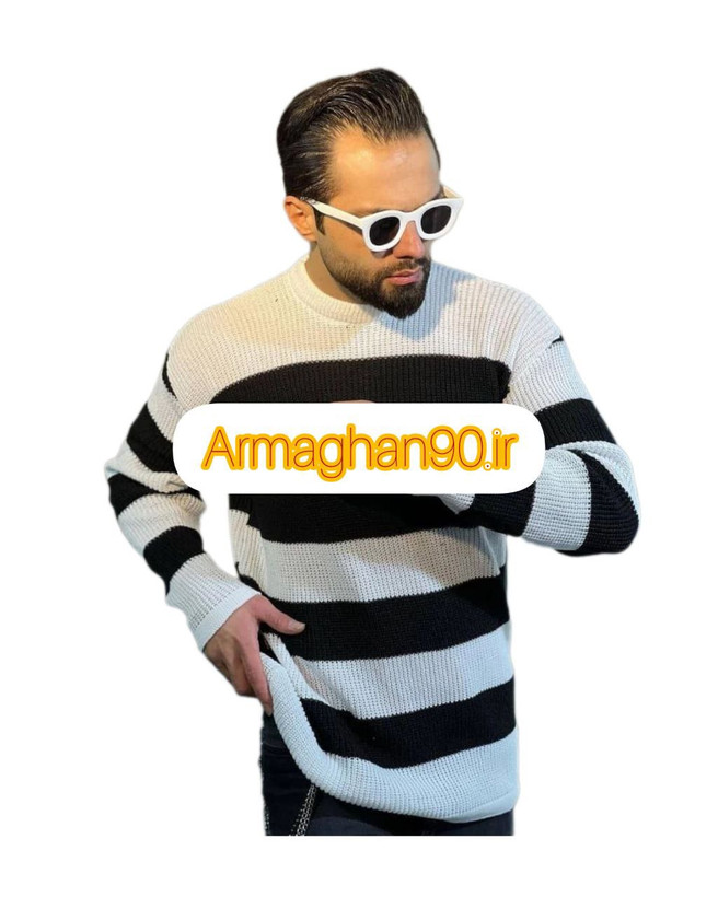 بافت یقه گردمردانه رینگی گرم بالا-2