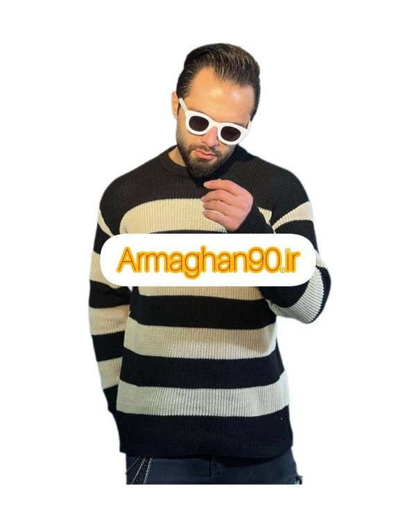 بافت یقه گردمردانه رینگی گرم بالا-3