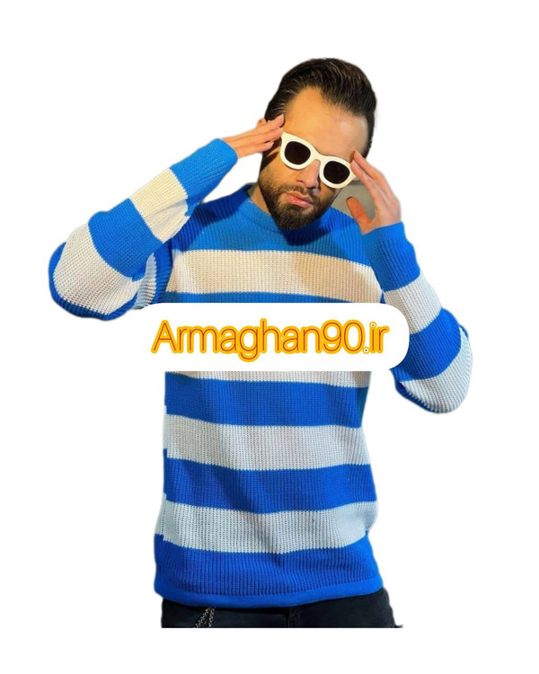 بافت یقه گردمردانه رینگی گرم بالا-4