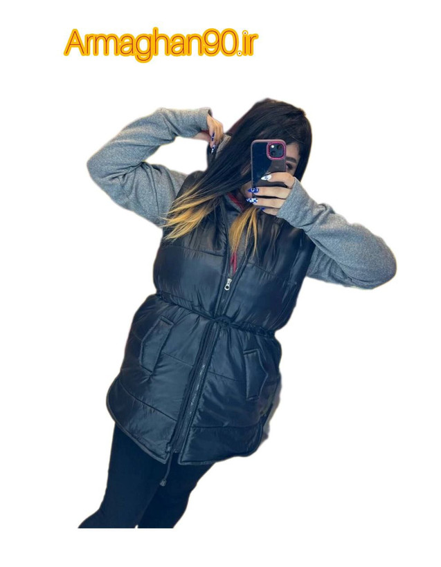 پافر کمر گت دار شمعی شناسه 11621Sport puffer waist with gusset-5