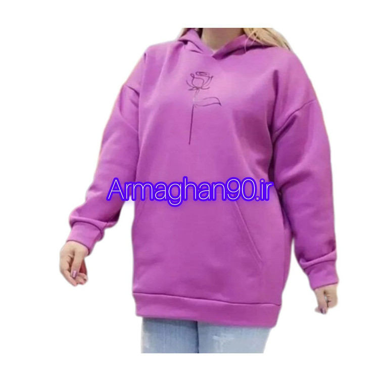 هودی زنانه گل سرخ دورس -3