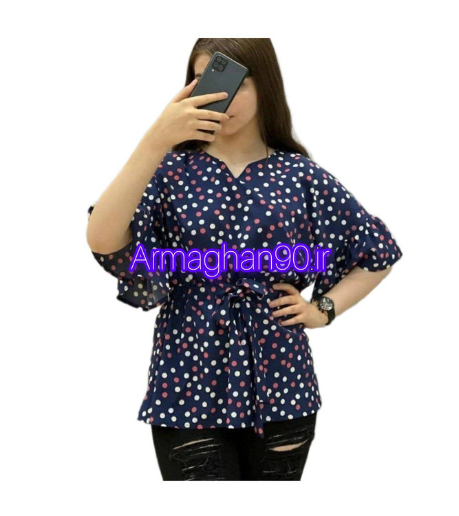 شومیز کمرکش زنانه 2023کمربنددار-4