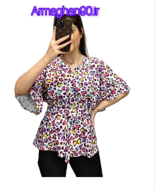 شومیز کمرکش زنانه 2023کمربنددار-5