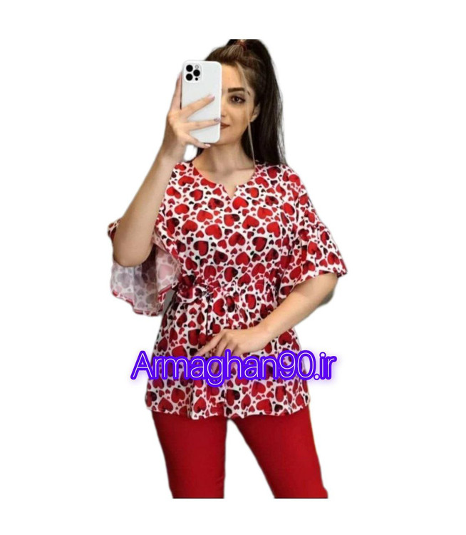 شومیز کمرکش زنانه 2023کمربنددار-6