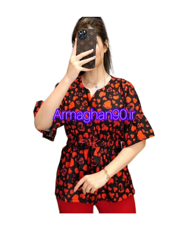 شومیز کمرکش زنانه 2023کمربنددار-7