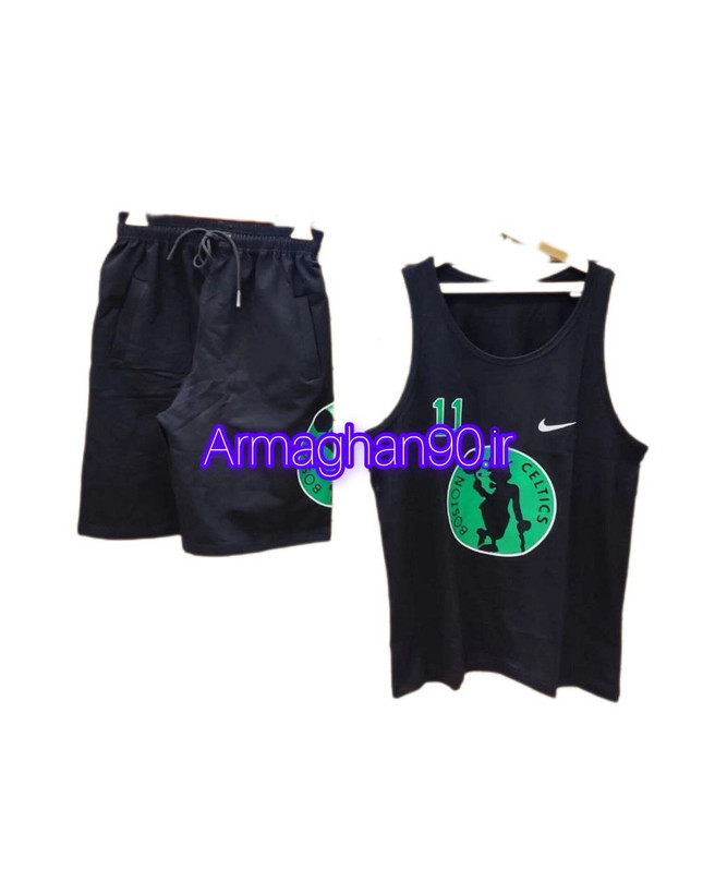 ست رکابی شلوارک مردانه نخ صددرصدی بدونه آبرفت-5