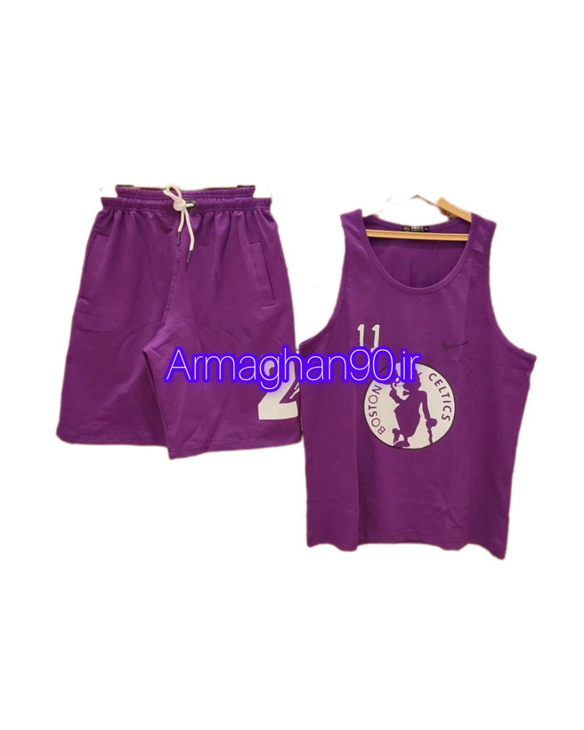 ست رکابی شلوارک مردانه نخ صددرصدی بدونه آبرفت-6