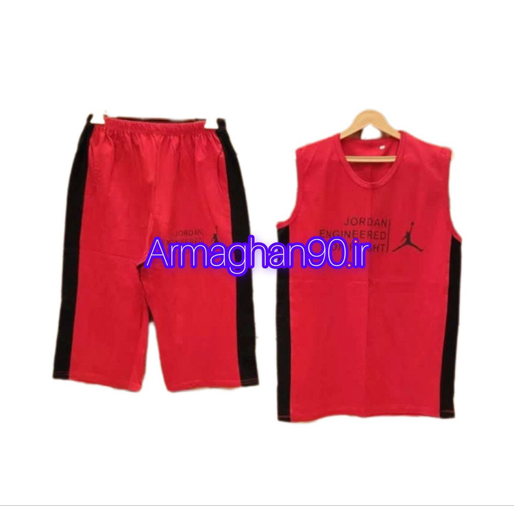 ست رکابی شلوارک مردانه جردن پارچه خارجی-2