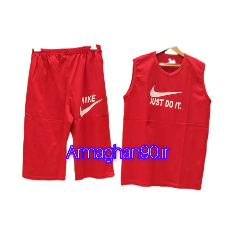 ست رکابی شلوارک مردانه سوپرپنبه چاپ زل