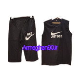 ست رکابی شلوارک مردانه سوپرپنبه چاپ زل-3