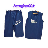 ست رکابی شلوارک مردانه سوپرپنبه چاپ زل-5