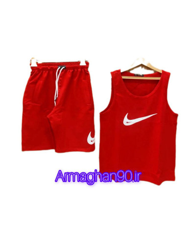 ست رکابی شلوارک مردانه سوپرپنبه چاپ زل کپی