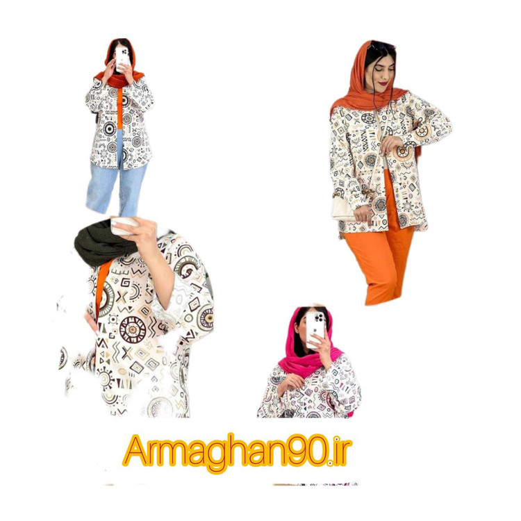 مانتو تابستانه لنین جلوبازفوق العاده خنک وزیبا-4