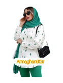 مانتو تابستانه لنین طرحدار اسپرت-3