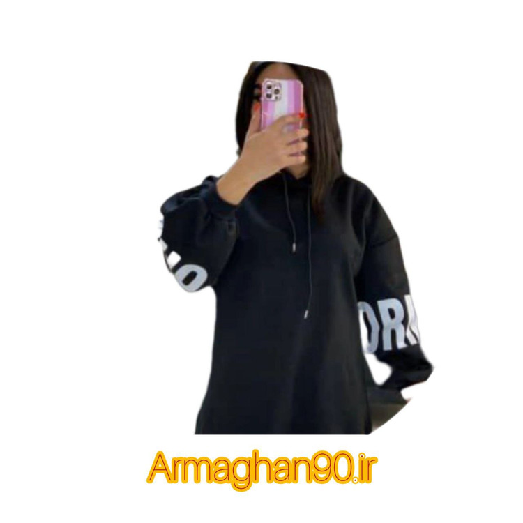 هودی زنانه کلاهدار توکرکی آستین چین-3