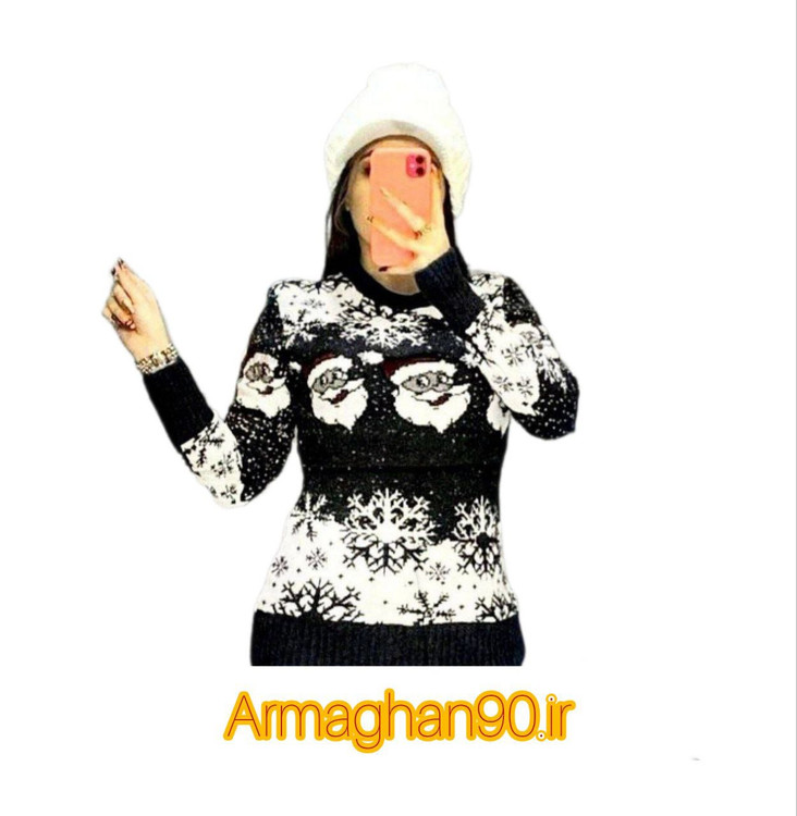 بافت زنانه بابانوئل یقه گردسه سانت-3