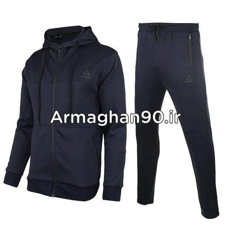 ست گرمکن شلوار ورزشی مردانه کلاهدار طرح ریبوک 5387-2