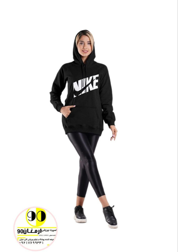 هودی کلاهدار زنانه توکرکی طرح نایک-2