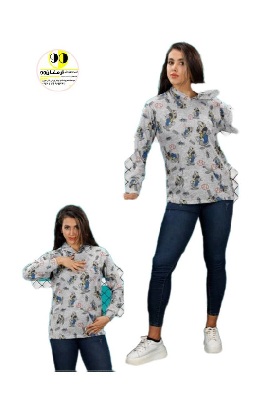 حراج هودی اسپرت زنانه طرح میکی موس