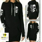 هودی اسپرت توکرکی طرح اسکلت (مناسب خانمها وآقایان اسپرت)