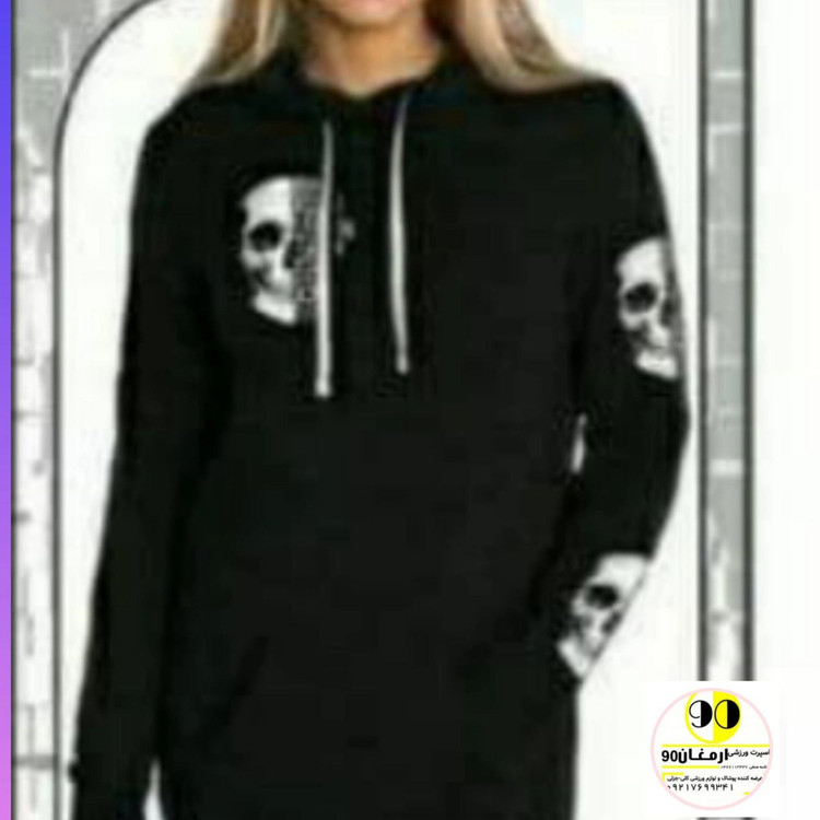 هودی اسپرت توکرکی طرح اسکلت (مناسب خانمها وآقایان اسپرت)-2