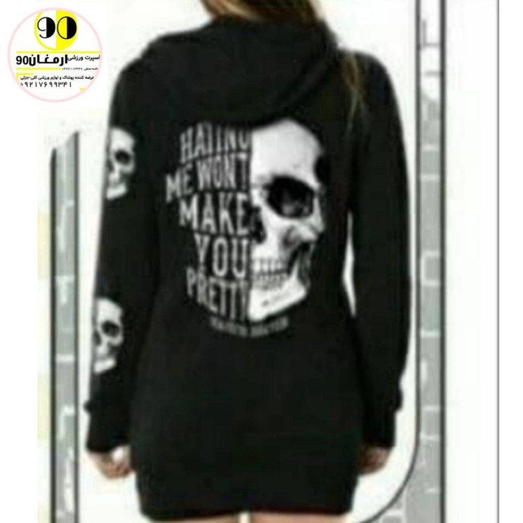 هودی اسپرت توکرکی طرح اسکلت (مناسب خانمها وآقایان اسپرت)-4