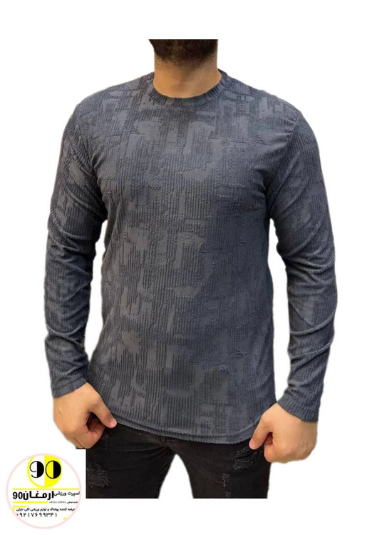شرت مردانه آستین بلندژاکارد،گرم بالا