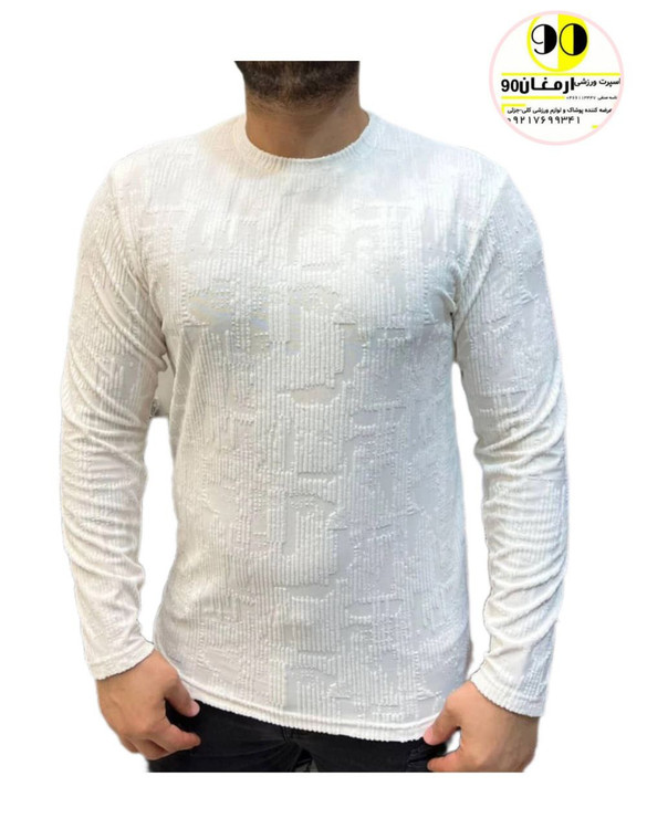 شرت مردانه آستین بلندژاکارد،گرم بالا-3